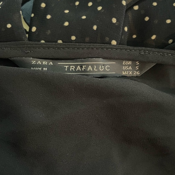 ZARA Georgette Floral Polka Dot Wide Leg Boho Jumpsuit - Picture 9 of 9